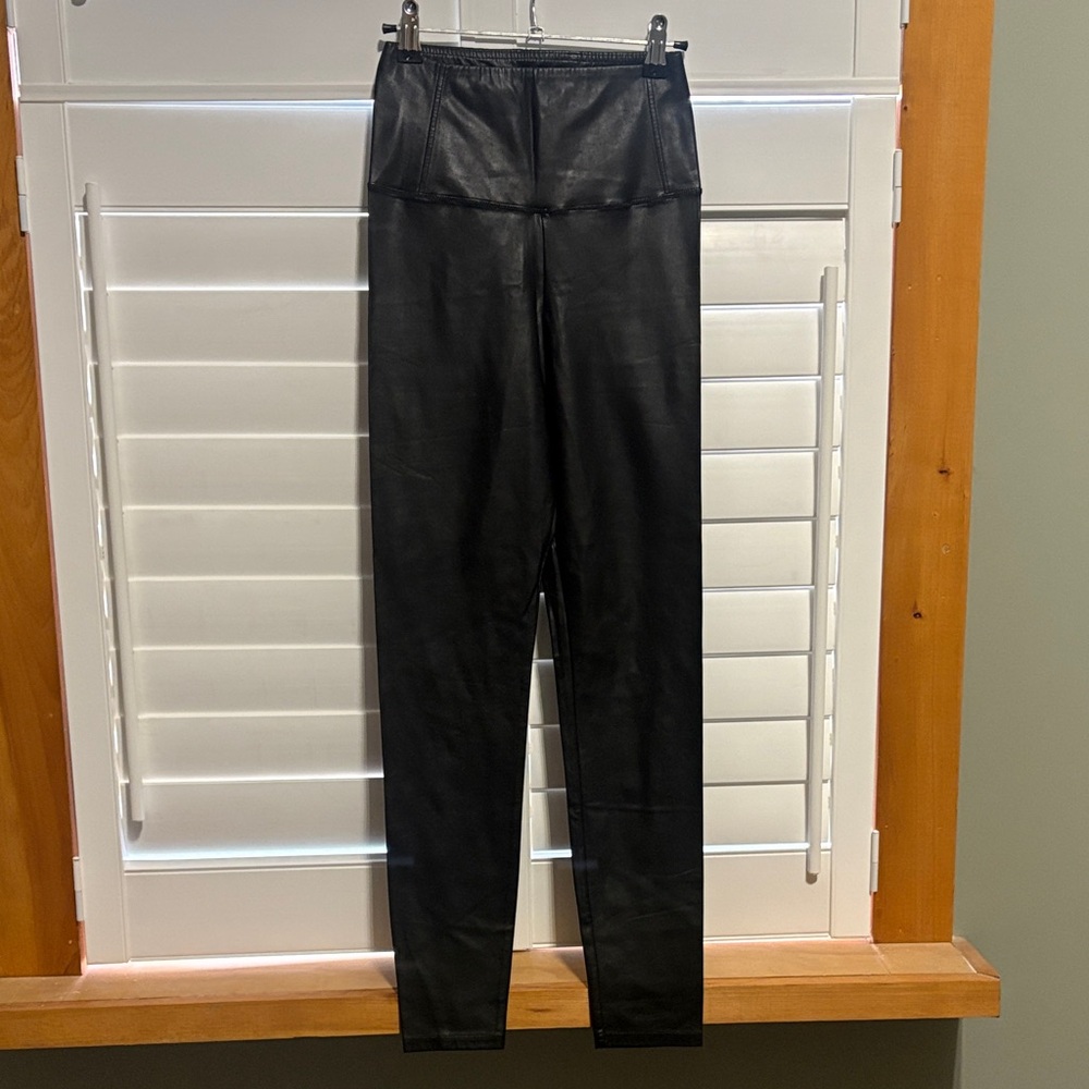 Wilfred Black Faux Leather Leggings